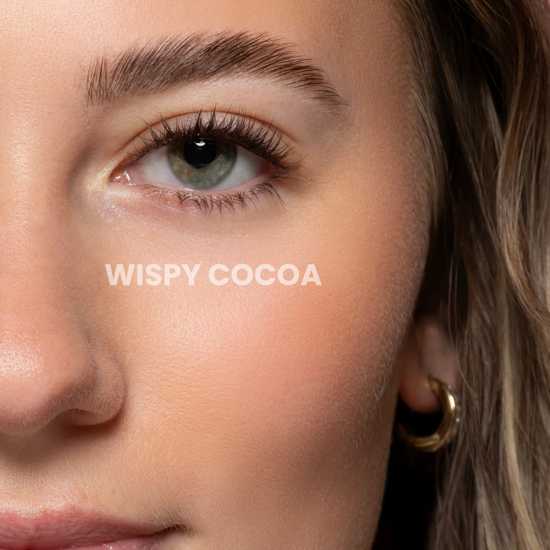 (Press on lashes - Whispy Cacao (donker bruin/ Clear bond)